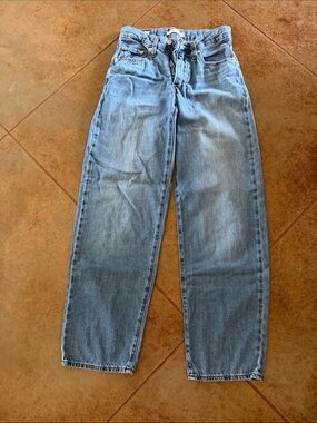Levi's Women's Baggy Dad wide Leg Light Blue Jeans size 24 Like New